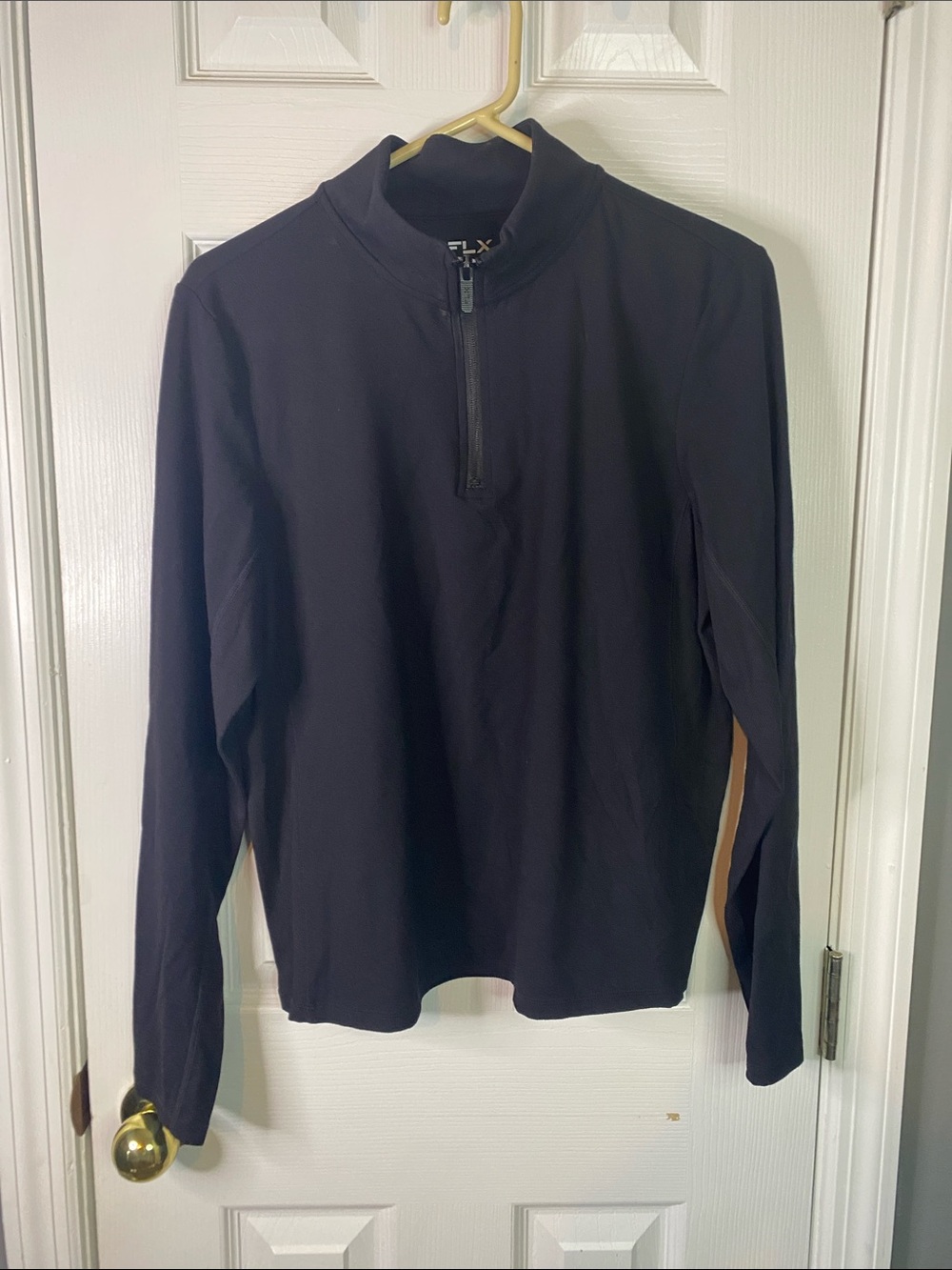 Flex Black Quarter-Zip Pullover Top Women’s Size XLARGE.
